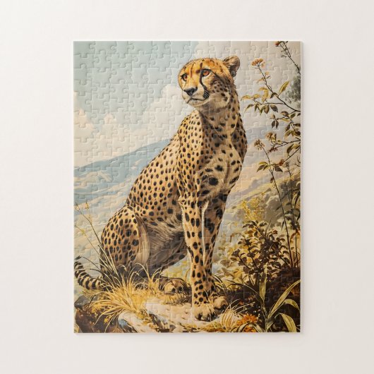 Vintage Gepard Puzzle (Vertikal)