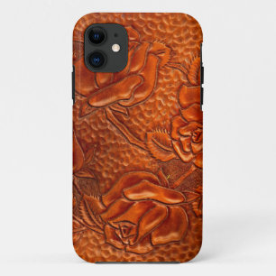 Vintage geprägter Western-Lederrosen Case-Mate iPhone Hülle