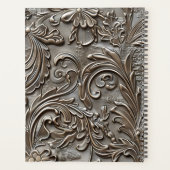 Vintage geprägtes Leder Monogramm Name Planer (Rückseite)