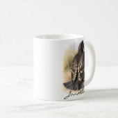 Vintage Gepunktete Adlermalerei Kaffeetasse (VorderseiteRechts)