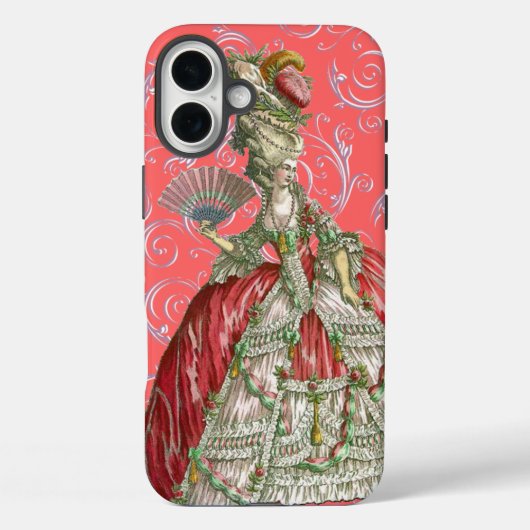 Vintage gequälte Frau Case-Mate iPhone Hülle (Rückseite)
