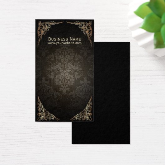 Vintage Gerahmte Dunkle Damaskekarte (Schreibtisch)