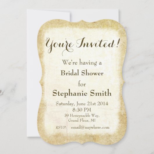 Vintage Gerahmte Einladung (Vorderseite)