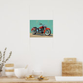 Vintage Gerahmte Kunst für Motorräder Poster (Küche)