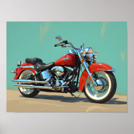 Vintage Gerahmte Kunst für Motorräder Poster