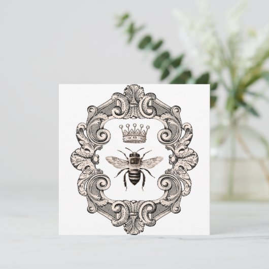 Vintage Gerahmte Queen Beat Card (Stehend Vorderseite)