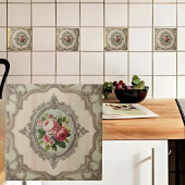 Vintage Gerahmte Rose Fliese