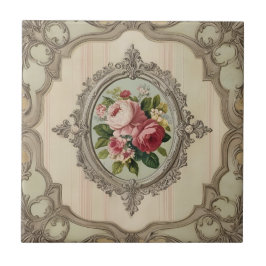 Vintage Gerahmte Rose Fliese