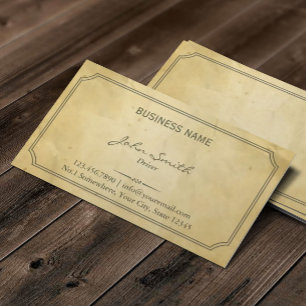 Vintage gerahmter alter Papierfahrer Visitenkarte