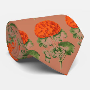 vintage Geranien - kräftiges Floral No3 Krawatte