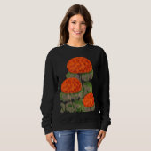 Vintage-Geranium-Trio - auffälliges Floraldesign Sweatshirt (Vorne ganz)