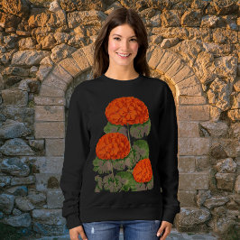 Vintage Geranium Trio - bold floral Sweatshirt