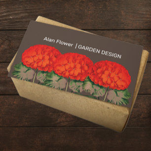 Vintage-Geranium-Trio - kräftig floral Visitenkarte