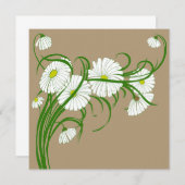 Vintage Gerber Daisy Blume Frühjahrseinladung (Vorne/Hinten)
