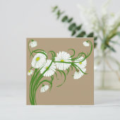 Vintage Gerber Daisy Blume Frühjahrseinladung (Stehend Vorderseite)