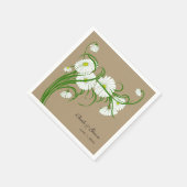 Vintage Gerber Daisy Blume Hochzeit Serviette (Ecke)