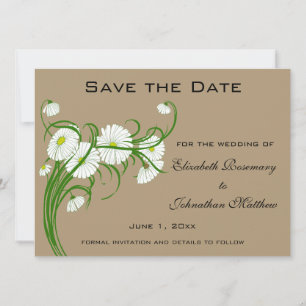 Vintage Gerber Gänseblümchen Hochzeit Termin vorme Save The Date