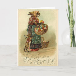 Vintage German Easter Card.  Fröhliche Ostern! Feiertagskarte