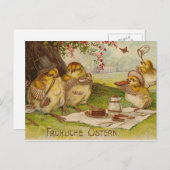 Vintage German Easter PostCard Feiertagspostkarte (Vorne/Hinten)