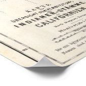 Vintage German Map of California 1879 Poster (Ecke)