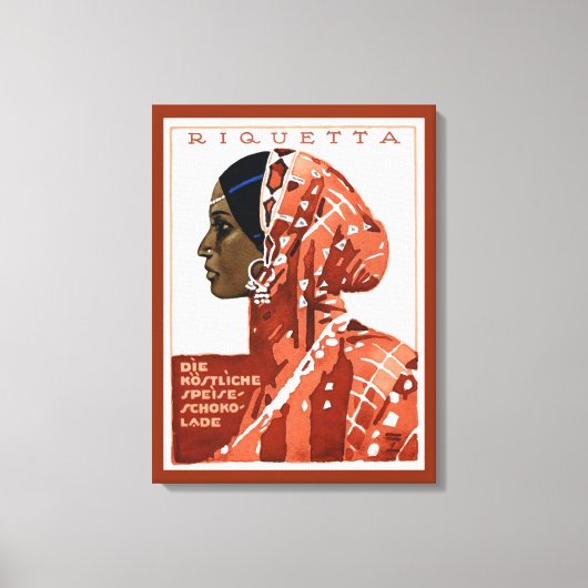 Vintage German Requetta Chocolate Ad Leinwanddruck (Vorderseite)