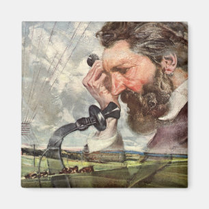 Vintage-Geschäft, Alexander Graham Bell Telefon Magnet