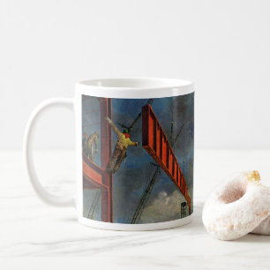 Vintage Geschäft, Arbeiter im Stahlbau Kaffeetasse