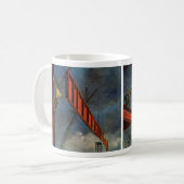 Vintage Geschäft, Arbeiter im Stahlbau Kaffeetasse (Vorderseite Links)