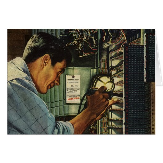 Vintage Geschäft Elektriker-Schaltpanel (Vorderseite (Horizontal))