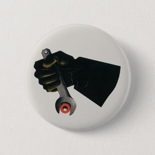 Vintage Geschäft, Fabrik Maschinenbauer Button