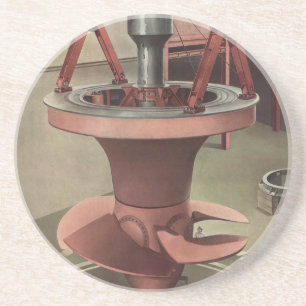 Vintage Geschäft, riesige Wasserturbine Getränkeuntersetzer