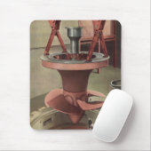 Vintage Geschäft, riesige Wasserturbine Mousepad (Mit Mouse)
