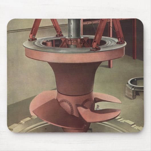 Vintage Geschäft, riesige Wasserturbine Mousepad (Vorne)