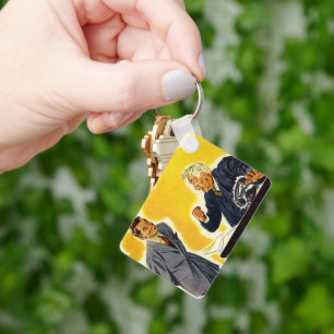 Vintage-Geschäft, verrückter CEO-Geschäftsführer C Schlüsselanhänger