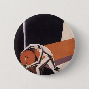 Vintage-Geschäfte, Art Deco-Stoffe und Textilien Button