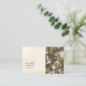 Vintage Geschäfts-Karte mit Militärmuster Visitenkarte (Stehend Vorderseite)