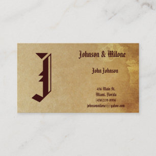 Vintage Geschäfts-Karte Visitenkarte