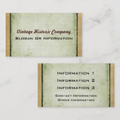 Vintage Geschäfts-Karten Visitenkarte (Vorne/Hinten)