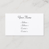 Vintage Geschäfts-Karten Visitenkarte (Rückseite)