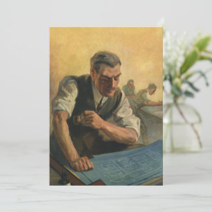 Vintage Geschäftshäuser und Baupläne