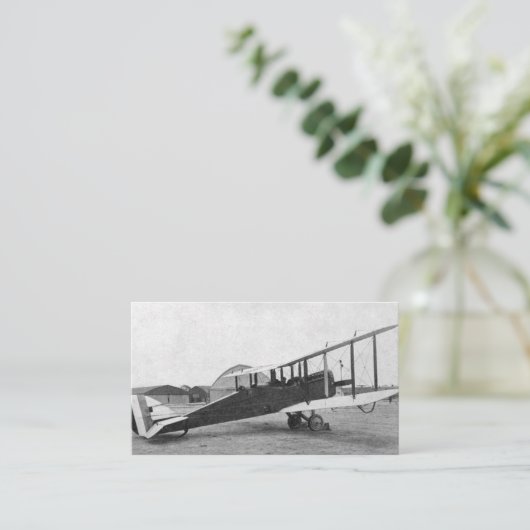 Vintage Geschäftskarte des Pilotenflugzeugs Visitenkarte (Stehend Vorderseite)