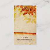 Vintage Geschäftskarte mit Blumen Visitenkarte (Rückseite)