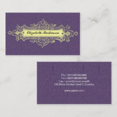 Vintage Geschäftskarte mit Chicfahne Visitenkarte (Vorne/Hinten)