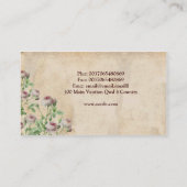 Vintage Geschäftskarten des Visitenkarte (Rückseite)