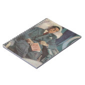 Vintage Geschäftsreise, Lesen im Flugzeug Notizblock (Linke Seite)