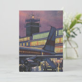 Vintage Geschäftsreisende im Flugzeug am Flughafen (Stehend Vorderseite)