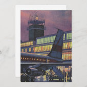 Vintage Geschäftsreisende im Flugzeug am Flughafen (Vorne/Hinten)