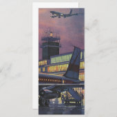 Vintage Geschäftsreisende im Flugzeug am Flughafen (Vorne/Hinten)