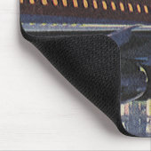 Vintage Geschäftsreisende im Flugzeug am Flughafen Mousepad (Ecke)