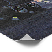 Vintage Geschäftsreisende im Flugzeug am Flughafen Poster (Ecke)